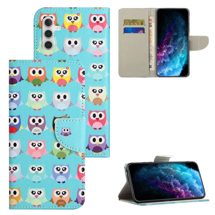 For Samsung Galaxy A56 5G Case Pattern Printing Cross Texture Leather Phone Cover