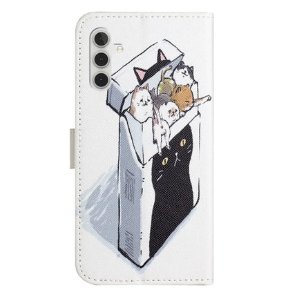 For Samsung Galaxy A56 5G Case Pattern Print PU Leather Wallet Phone Cover Cross Texture