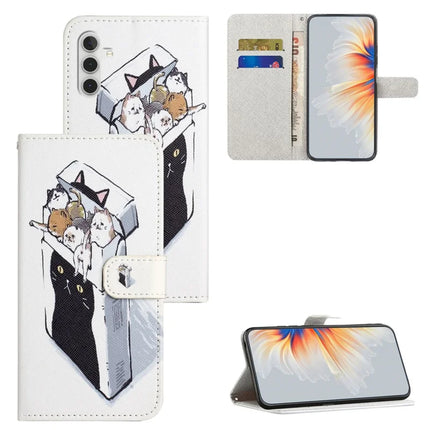 For Samsung Galaxy A56 5G Case Pattern Print PU Leather Wallet Phone Cover Cross Texture