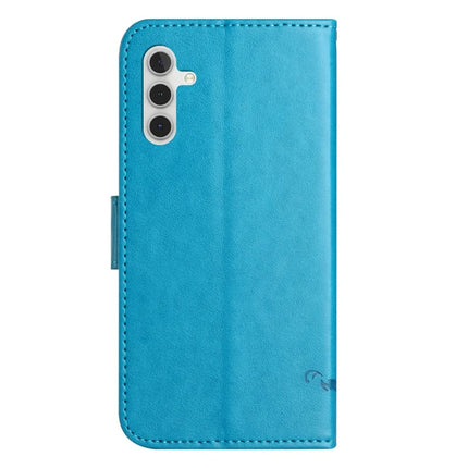 For Samsung Galaxy A56 5G Case Wallet Stand Imprinted Butterfly Flower PU Leather Phone Cover