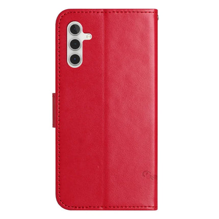 For Samsung Galaxy A56 5G Case Wallet Stand Imprinted Butterfly Flower PU Leather Phone Cover