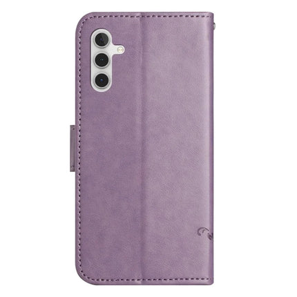 For Samsung Galaxy A56 5G Case Wallet Stand Imprinted Butterfly Flower PU Leather Phone Cover
