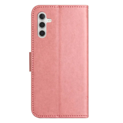 For Samsung Galaxy A56 5G Case Wallet Stand Imprinted Butterfly Flower PU Leather Phone Cover