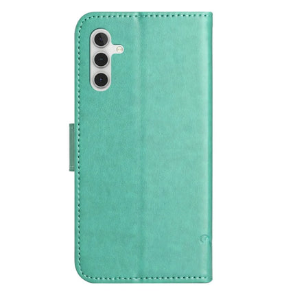 For Samsung Galaxy A56 5G Case Wallet Stand Imprinted Butterfly Flower PU Leather Phone Cover