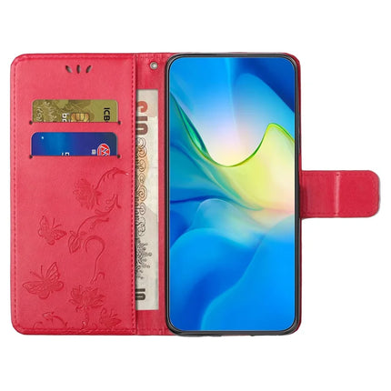 For Samsung Galaxy A36 5G Case Wallet Stand Imprinted Butterfly Flower PU Leather Phone Cover