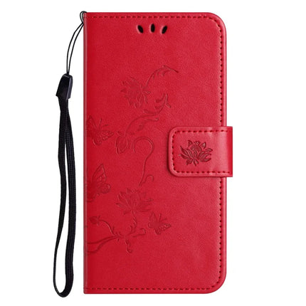 For Samsung Galaxy A36 5G Case Wallet Stand Imprinted Butterfly Flower PU Leather Phone Cover