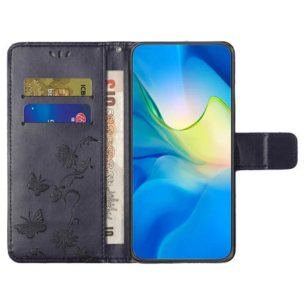 For Samsung Galaxy A36 5G Case Wallet Stand Imprinted Butterfly Flower PU Leather Phone Cover