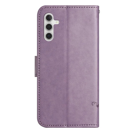 For Samsung Galaxy A36 5G Case Wallet Stand Imprinted Butterfly Flower PU Leather Phone Cover
