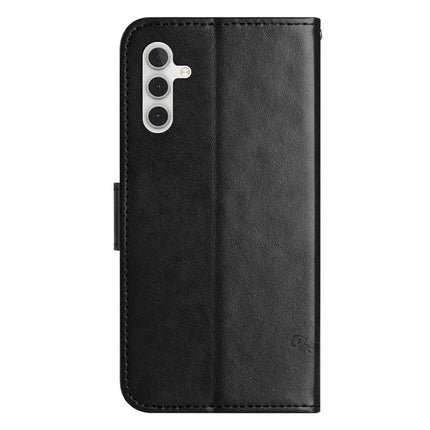 For Samsung Galaxy A36 5G Case Wallet Stand Imprinted Butterfly Flower PU Leather Phone Cover