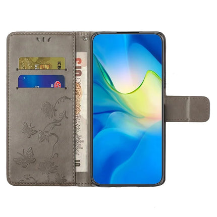 For Samsung Galaxy A36 5G Case Wallet Stand Imprinted Butterfly Flower PU Leather Phone Cover