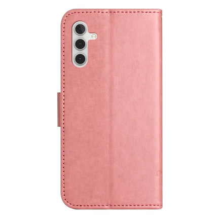 For Samsung Galaxy A36 5G Case Wallet Stand Imprinted Butterfly Flower PU Leather Phone Cover