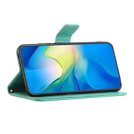 For Samsung Galaxy A36 5G Case Wallet Stand Imprinted Butterfly Flower PU Leather Phone Cover
