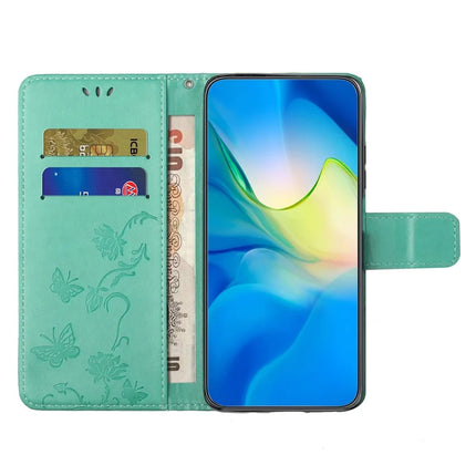 For Samsung Galaxy A36 5G Case Wallet Stand Imprinted Butterfly Flower PU Leather Phone Cover