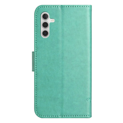 For Samsung Galaxy A36 5G Case Wallet Stand Imprinted Butterfly Flower PU Leather Phone Cover
