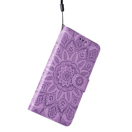 For Oppo Reno13 F 5G Case Sunflower Imprint Leather Wallet Phone Cover