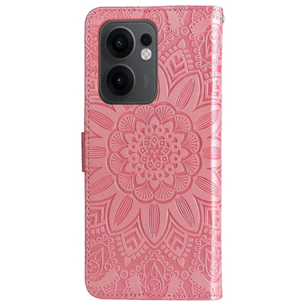 For Oppo Reno13 F 5G Case Sunflower Imprint Leather Wallet Phone Cover