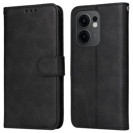 For Oppo Reno13 F 5G Case Wallet PU Leather Folio Flip Phone Cover - Black