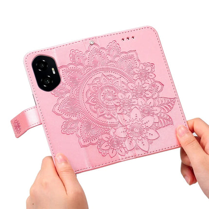 For Honor 300 Case PU Leather Wallet Floral Phone Cover Stand View