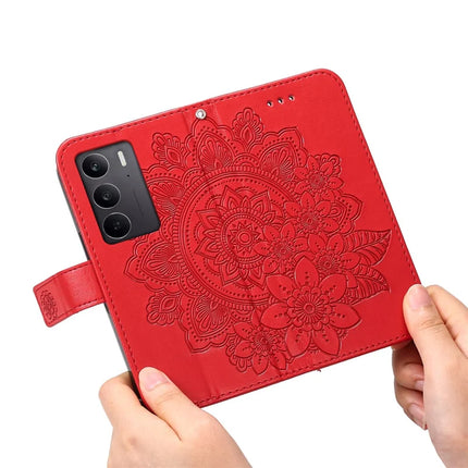 For Realme C75  /  14x 5G Case PU Leather Wallet Floral Phone Cover Stand View
