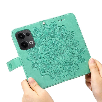 For Oppo Reno13 5G (Global) Case PU Leather Wallet Floral Phone Cover Stand View