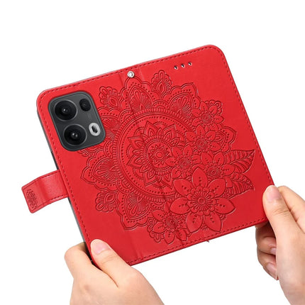 For Oppo Reno13 Pro 5G Case PU Leather Wallet Floral Phone Cover Stand View