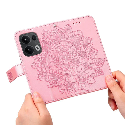 For Oppo Reno13 Pro 5G Case PU Leather Wallet Floral Phone Cover Stand View