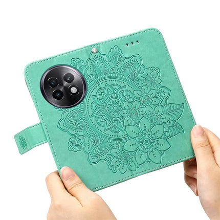 For Realme 13+ 5G / 13 Pro 5G (China) Case PU Leather Wallet Floral Phone Cover