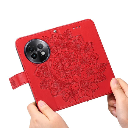 For Realme 13+ 5G / 13 Pro 5G (China) Case PU Leather Wallet Floral Phone Cover