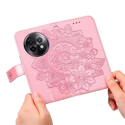 For Realme 13+ 5G / 13 Pro 5G (China) Case PU Leather Wallet Floral Phone Cover
