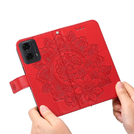 Case for Motorola Moto G04 4G / G24 4G / G04s 4G / E14 4G PU Leather Wallet Floral Phone Cover