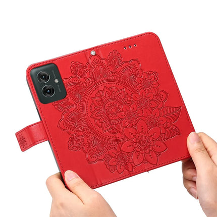 For Motorola Moto G55 5G Case PU Leather Wallet Floral Phone Cover