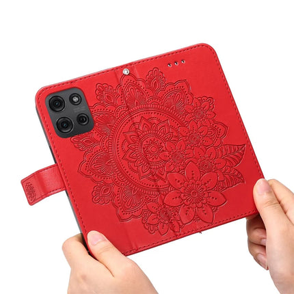 For Motorola Moto G75 5G Case PU Leather Wallet Floral Phone Cover Stand View
