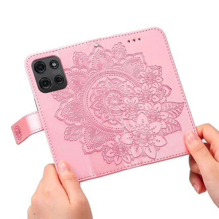 For Motorola Moto G75 5G Case PU Leather Wallet Floral Phone Cover Stand View