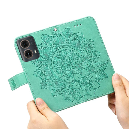 For Motorola Moto G85 5G / S50 Neo 5G Case PU Leather Wallet Floral Phone Cover