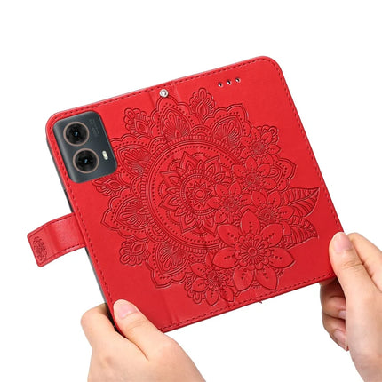 For Motorola Moto G85 5G / S50 Neo 5G Case PU Leather Wallet Floral Phone Cover