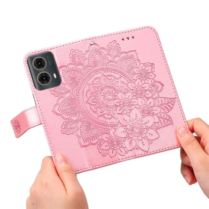 For Motorola Moto G85 5G / S50 Neo 5G Case PU Leather Wallet Floral Phone Cover
