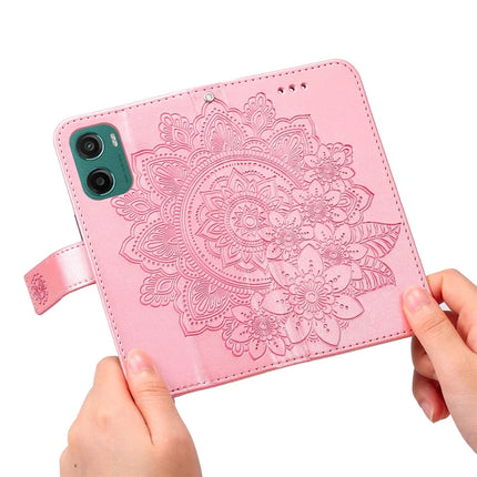 For Motorola Moto G05 4G / E15 4G Case PU Leather Wallet Floral Phone Cover Stand View