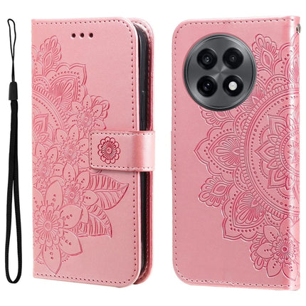 Case for OnePlus 13R 5G / Ace 5 Pro 5G / Ace 5 5G PU Leather Wallet Floral Phone Cover - Pink