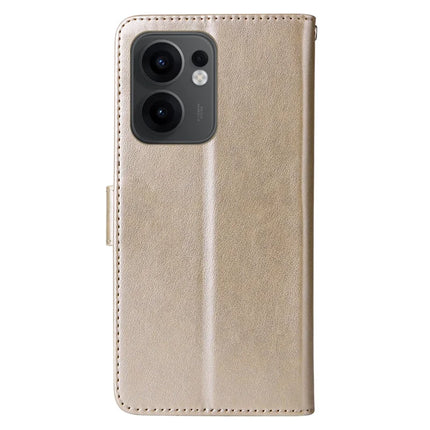 For Oppo Reno13 F 5G Leather Case Butterfly Floral Imprint Wallet Stand Cover