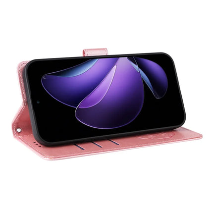 For Oppo Reno13 F 5G Leather Case Butterfly Floral Imprint Wallet Stand Cover