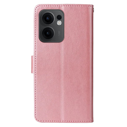 For Oppo Reno13 F 5G Leather Case Butterfly Floral Imprint Wallet Stand Cover