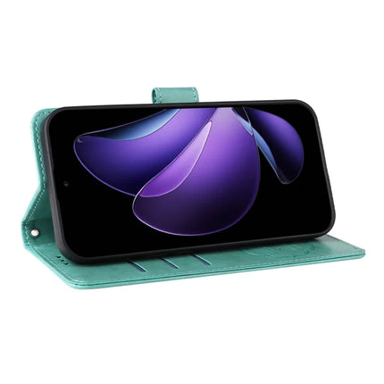 For Oppo Reno13 F 5G Leather Case Butterfly Floral Imprint Wallet Stand Cover