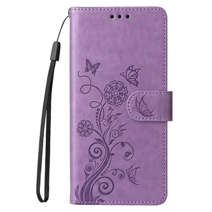 For Oppo Reno13 F 5G Leather Case Butterfly Floral Imprint Wallet Stand Cover