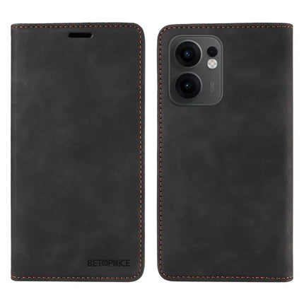 BETOPNICE 003 For Oppo Reno13 F 5G Wallet Case Leather Phone Cover with Stand - Black
