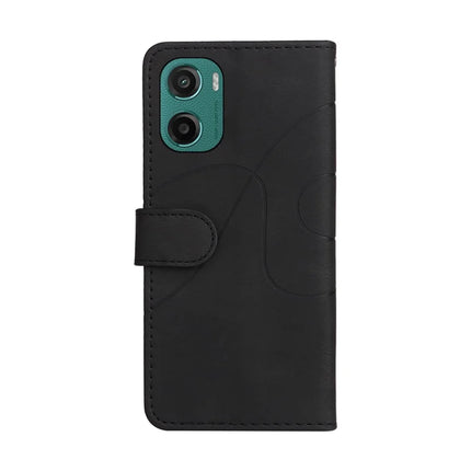 For Motorola Moto G05 4G Leather Case Wallet Stand Color Splicing Phone Cover