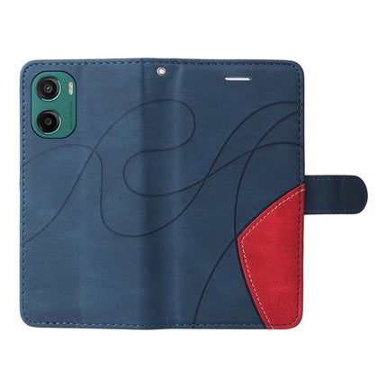 For Motorola Moto G05 4G Leather Case Wallet Stand Color Splicing Phone Cover