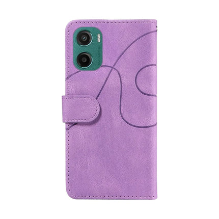 For Motorola Moto G05 4G Leather Case Wallet Stand Color Splicing Phone Cover