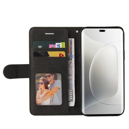 For Honor 300 Pro Leather Case Wallet Stand Color Splicing Phone Cover