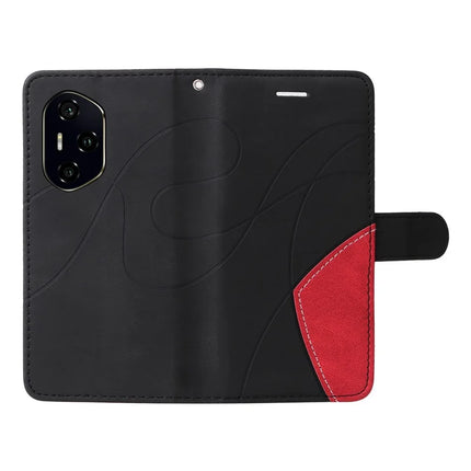 For Honor 300 Pro Leather Case Wallet Stand Color Splicing Phone Cover