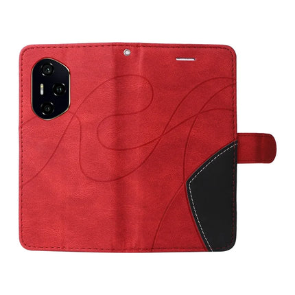 For Honor 300 Pro Leather Case Wallet Stand Color Splicing Phone Cover